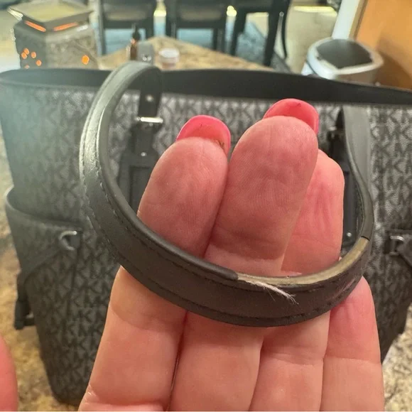 Michael Kors Gray Monogram Tote Bag - Picture 4 of 8